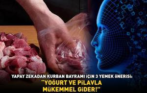 YAPAY ZEKADAN KURBAN BAYRAMI İÇİN 3 YEMEK TARİFİ ÖNERİSİ! ChatGPT noktayı koydu: 'Yoğurt ve pilavla birlikte mükemmel gider'