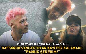 İnci Taneleri'nin yıldızı Kubilay Aka saçlarını pembeye boyattı! Hafsanur Sancaktutan kayıtsız kalamadı: 'PAMUK ŞEKERİM!'