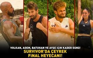 SURVIVOR’DA ÇEYREK FİNAL HEYECANI! Şampiyonluğa adım adım! Volkan, Adem, Batuhan ve Ayşe için kader günü!