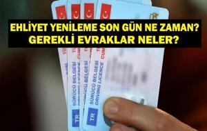 EHLİYET YENİLEME SON GÜN: Sürücü Belgesi Ehliyet Yenileme Son Gün Ne Zaman? Ehliyet Yenileme Nasıl Yapılır, Nereden? Gerekli Evraklar Neler?