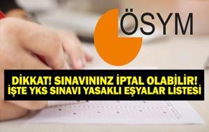Dikkat! 2025 YKS Yasaklı Eşyalar Listesi: YKS'ye Parayla, Suyla, Gözlükle, İlaçla, Saatle, Takıyla, Araba ve Ev Anahtarıyla, Kredi Kartıyla, Kalemle, Silgiyle Girilir Mi? TYT, AYT, YDT Oturumlarında Dikkat Edilmesi Gerekenler Neler? YKS'ye Nelerle Girilmez?