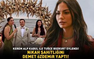 Kerem Alp Kabul ile Tuğçe Bozkurt evlendi! NİKAH ŞAHİTLİĞİNİ EŞREF RÜYA'NIN YILDIZI DEMET ÖZDEMİR YAPTI!
