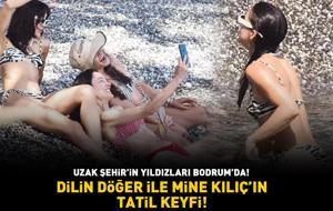Uzak Şehir'in yıldızları Bodrum'da! Dilin Döğer ile Mine Kılıç’ın tatil keyfi!