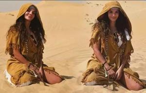 Ebru Şahin Çöl Sıcağında Tatil Keyfi Yaparken Poz Verdi!