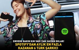 SPOTIFY'DAN AYLIK EN FAZLA KAZANAN 6 TÜRK ŞARKICI! Zirvedeki isim şoke etti! Tam 348 bin dolar!