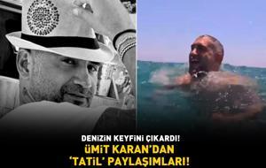 Eski futbolcu Ümit Karan'dan 'tatil' paylaşımları! DENİZİN KEYFİNİ ÇIKARDI