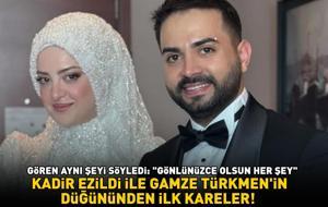 KADİR EZİLDİ İLE GAMZE TÜRKMEN'İN DÜĞÜNÜNDEN İLK KARELER! Gören aynı şeyi söyledi: 'Maşallah, gönlünüzce olsun her şey'