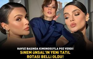 YENİ TATİL ROTASI BELLİ OLDU! Uzak Şehir'in Alya'sı Sinem Ünsal havuz başında kimonosuyla poz verdi