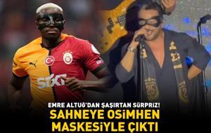 Emre Altuğ'dan şaşırtan sürpriz! Galatasaray'ın yıldızı Victor Osimhen ile özdeşleşen ikonik maskeyle sahneye çıktı!