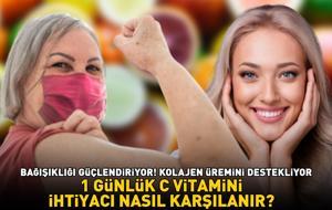 1 GÜNLÜK C VİTAMİNİ İHTİYACI NASIL KARŞILANIR? Kolajen üretimini artıp kırışıklıkları önlüyor, bağışıklığı güçlendiriyor