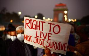 Hindistan'da hava kirliliği protestosu