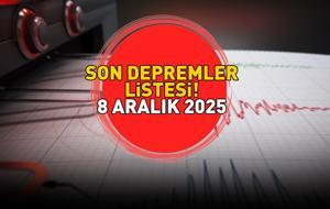 SON DAKİKA DEPREM HABERLERİ 8 ARALIK 2025 | Deprem mi oldu, nerede, kaç şiddetinde? Kandilli Rasathanesi ve AFAD açıkladı: Kütahya, Balıkesir, İzmir...