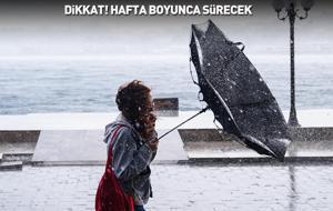 Dikkat! Hafta boyunca sürecek: Meteoroloji uyardı: Sağanak, fırtına, kar...