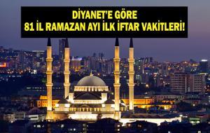 81 İL İLK İFTAR SAATLERİ RAMAZAN 2026: Diyanet'e Göre İlk Oruç Ne Zaman Açılacak? İstanbul, Ankara, İzmir, 2026 Ramazan Ayı İl İl İftar Vakitleri...
