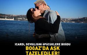 Galatasaray'ın yıldızı Mauro Icardi ile China Suarez, Boğaz'da aşk tazeledi! Sevgilisini öpücüklere boğdu!