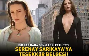 Bir kez daha gönülleri fethetti! Serenay Sarıkaya’ya teşekkür belgesi!