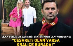 Galatasaray Teknik Direktörü Okan Buruk'un Barıştığı Eski Eşinden Kafa Karıştıran Gönderme: 'Cesareti Olan Varsa Kraliçe Burada!'