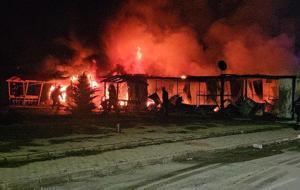 İşçilerin kaldığı konteynerlerde korkutan yangın