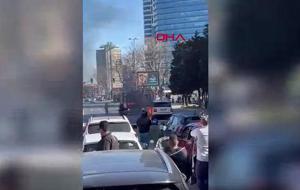 Lüks cipin lastikleri alev alev yandı