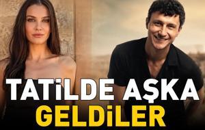 Uzak Şehir'in yıldızları tatilde aşka geldi! Alper Çankaya ile sevgilisi Yaren Güldiken'den romantik pozlar