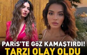 Melisa Aslı Pamuk, Paris Moda Haftası'na damga vurdu! Kırmızı transparan elbisesi sanal medyayı 2'ye böldü