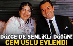 Düzce'de şenlikli düğün! Çukur'un Metin'i Cem Uslu, Gubse Ceren Geçalp ile evlendi