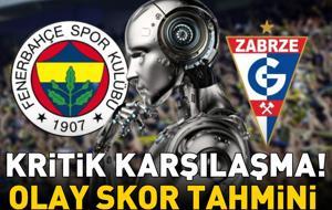 Fenerbahçe-Gornik Zabrze maçı kaç kaç biter? YAPAY ZEKADAN OLAY SKOR TAHMİNİ!