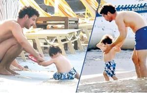 Kaan Yıldırım’dan Oğlu Fikret Hakan’la Deniz Keyfi! Çeşme’de Baba-Oğul Günü