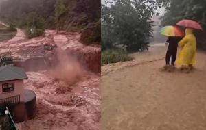 Giresun'da şiddetli yağış! Dereler taştı, yollar kapandı