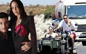 Can Bonomo ve Öykü Karayel trafikte böyle görüntülendi! Kask detayı dikkat çekti