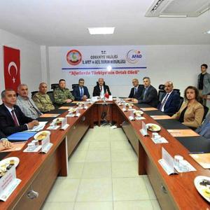 Sel ve heyelan konulu, masa başı tatbikatı yapıldı