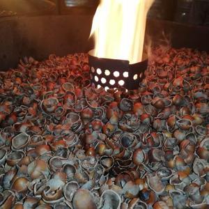 Fındık kabuğundan mangal kömürü üretiyor
