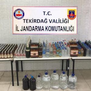 Tekirdağda kaçak içki operasyonu: 4 gözaltı