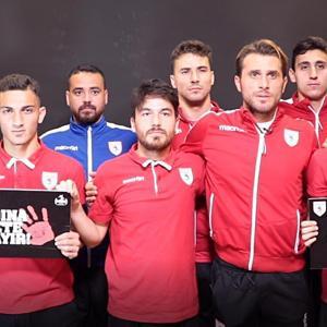 Yılport Samsunsporlu oyuncular ‘Kadına Şiddete Hayır’ dedi
