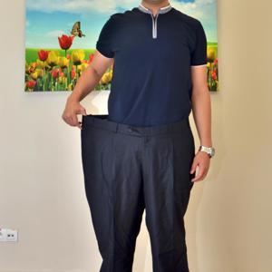 Kilolu günlerini unutmamak için 64 beden pantolonunu çerçeveletecek