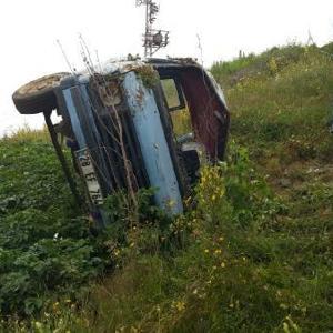 Giresun’da minibüs şarampole devrildi: 7 yaralı