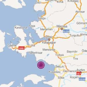 İzmir ve çevresi 4,8 büyüklüğündeki depremle sallandı