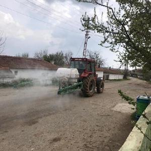 Edirnede köyler dezenfekte ediliyor