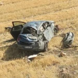 Şarampole devrilen otomobil sürücü yaralandı