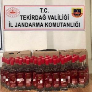 Tekirdağ’da 107 şişe kaçak içki ele geçirildi