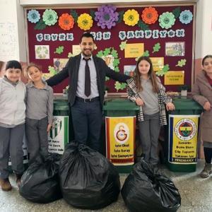 Öğrenciler çöp toplamak için yarıştı