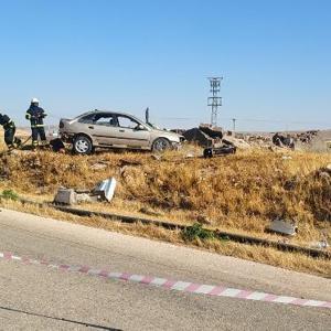 Mardin’de kontrolden çıkan otomobil araziye yuvarlandı: 1 yaralı