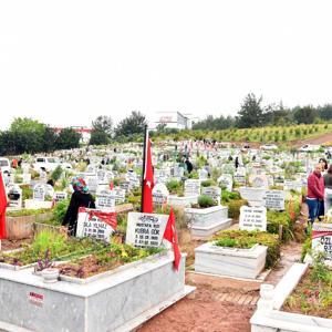 Ramazan Bayramı arifesinde şehitlikler ve deprem mezarlıklarına ziyaret