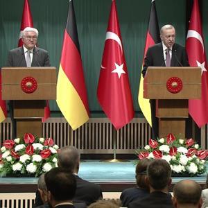 Cumhurbaşkanı Erdoğan ve Alman mevkidaşı Steinmeierden ortak açıklama