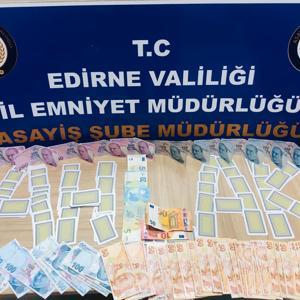 Edirnede kumar oynayan 4 kişiye 25 bin 700 lira ceza kesildi