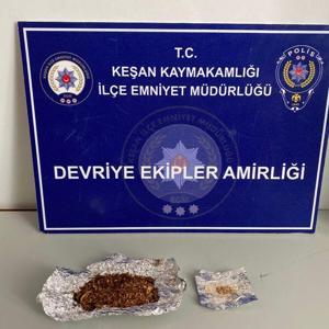 Edirne’de üzerinde uyuşturucuyla yakalanan şüpheliye gözaltı