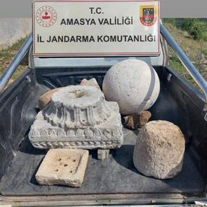 Amasya’da Bizans ve Roma dönemlerine ait tarihi eser ele geçirildi