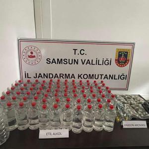 Samsunda 78 litre etil alkol ele geçirildi