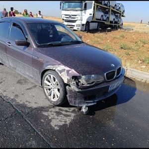 Nusaybin’de otomobil yüklü TIR ile otomobil çarpıştı