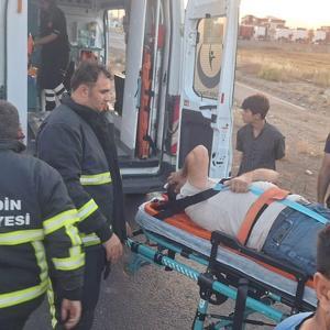 Mardin’de devrilen TIR’ın sürücüsü yaralandı
